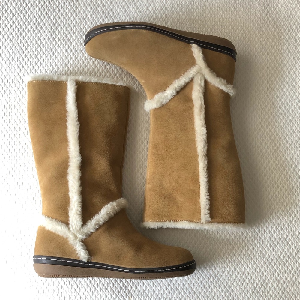 LL Bean suede and shearling boots